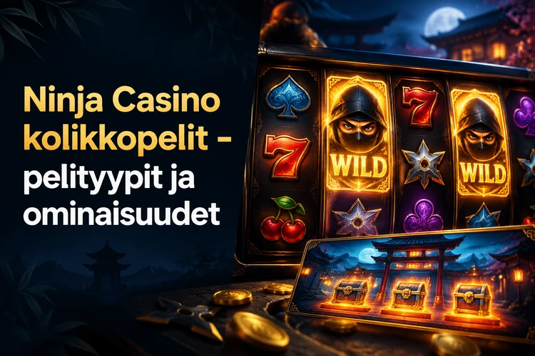 Ninja Casino kolikkopelit - pelityypit ja ominaisuudet